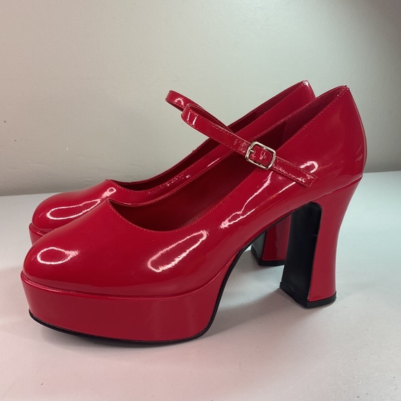 FUNTASMA Red Mary Jane Cosplay Platform Heels - Picture 4 of 9